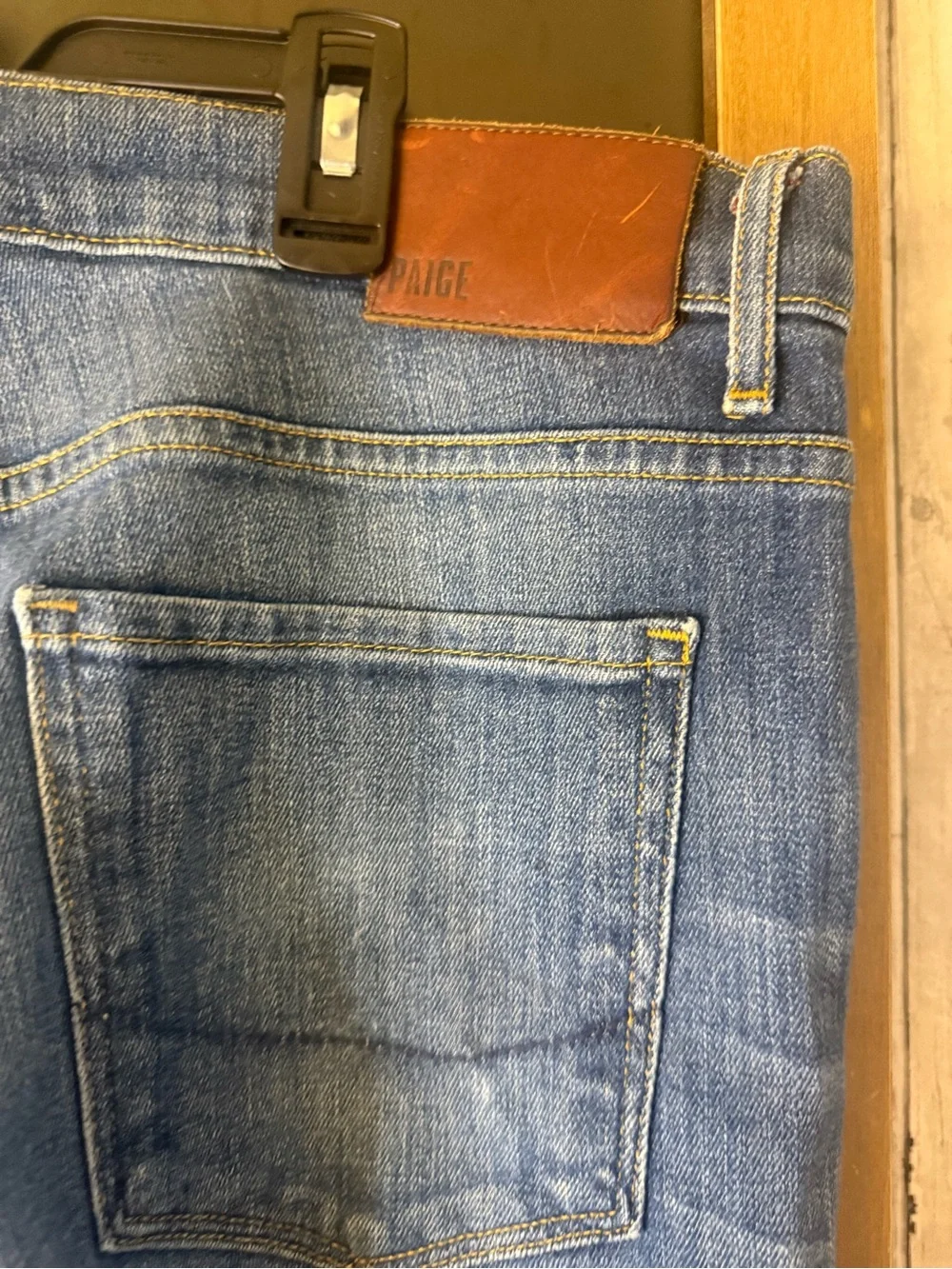 Men’s Paige Federal Blue Stretch Jeans Pants Slim Straight 34